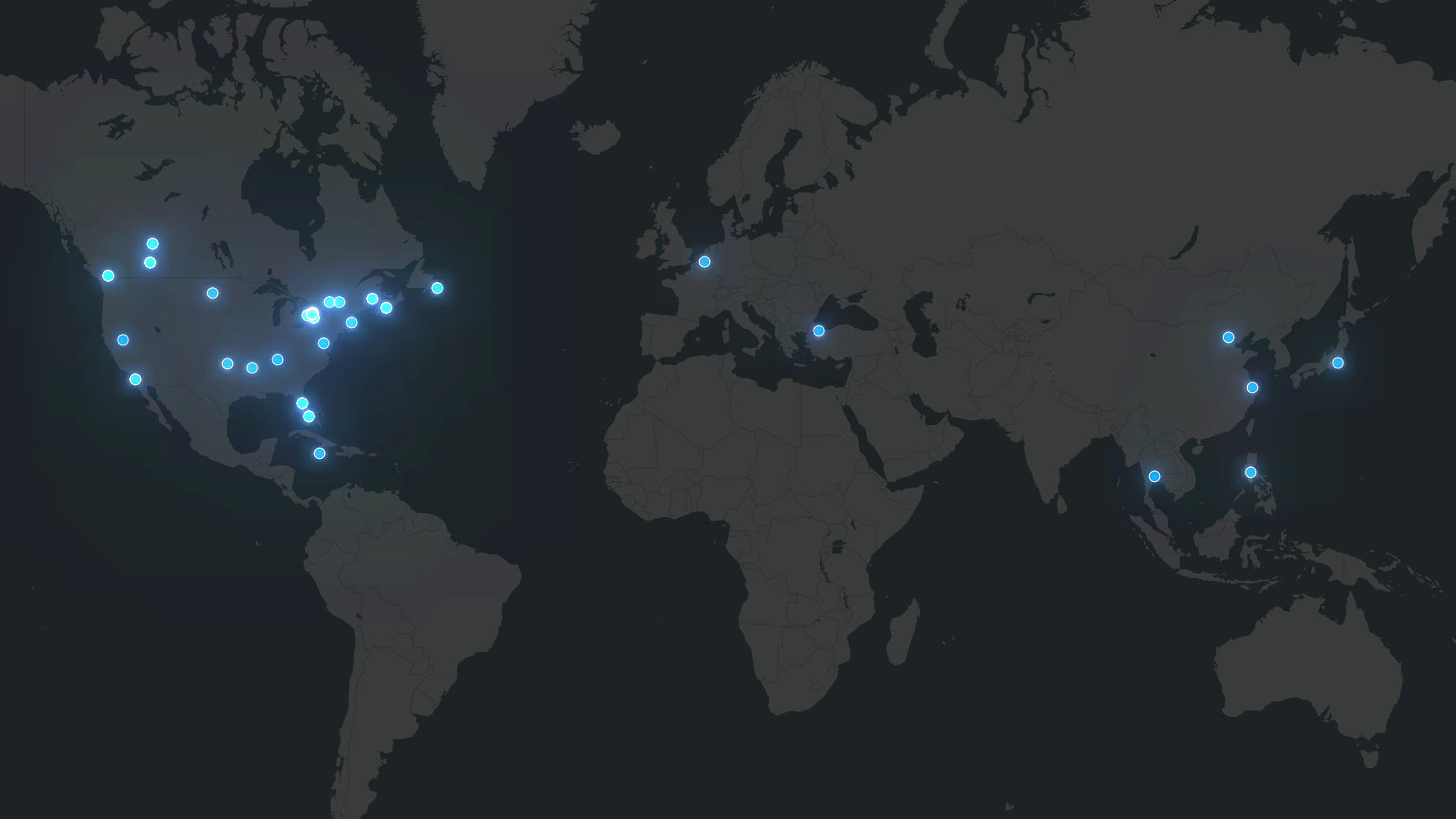 map of speaking locations
